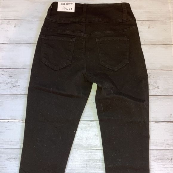 💕1x HOST PICK💕 Blue Savvy Denim High-Rise Ankle Jeans Pants Size 0/24 - Picture 7 of 9